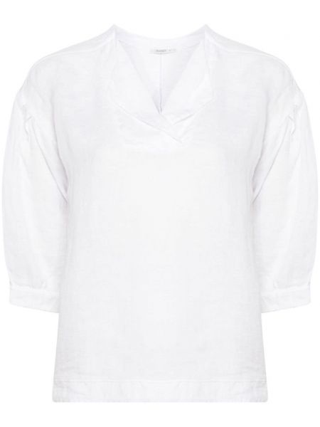 Λινή μπλούζα με μανίκια τρία τέταρτα Transit λευκό