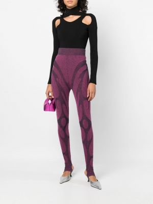 Pantalon en tricot à imprimé Paolina Russo rose