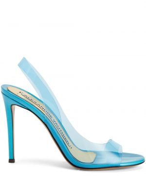 Lahtise kannaosaga läbipaistvad sandaalid Alexandre Vauthier sinine