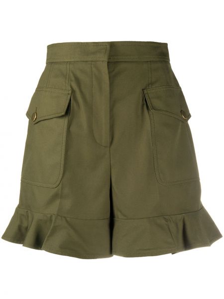 Pantalones cortos de cintura alta Alexander Mcqueen verde