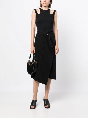 Asymetrické džínová sukně Goen.j černé