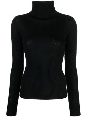 Vlněný svetr z merino vlny Roberto Collina černý