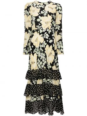 Φλοράλ μάξι φόρεμα με σχέδιο Rixo μαύρο