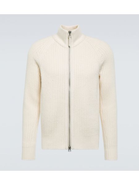 Cardigan en laine en cachemire Tom Ford blanc