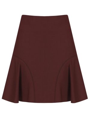 Однотонная юбка мини Victoria Beckham бордовая