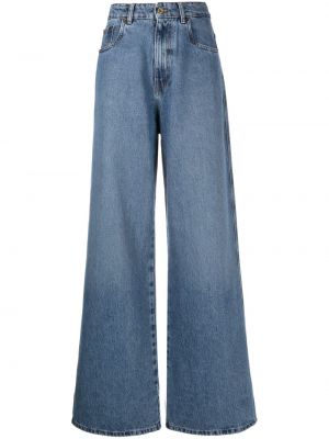 Voľné džínsy Miu Miu modrá