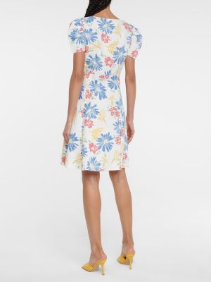 Květinové lněné midi šaty Polo Ralph Lauren