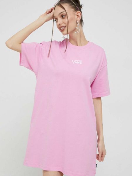 Vans pamut ruha lila, midi, oversize