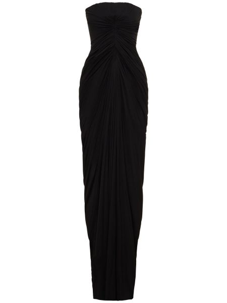 Βαμβακερή φόρεμα Rick Owens μαύρο