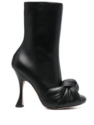 Ankle boots z kokardką Giambattista Valli czarne