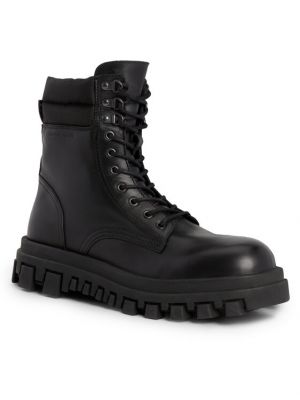 Šnurovacie členkové topánky Tommy Jeans čierna