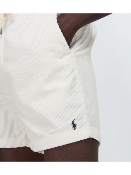 Shorts en velours côtelé en velours Polo Ralph Lauren blanc