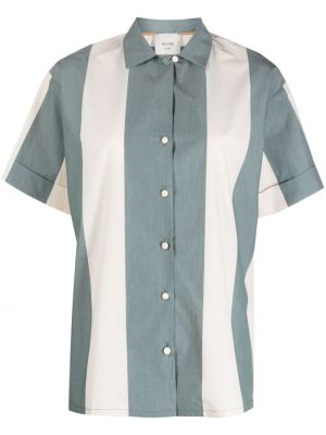 Camicia di cotone a righe Alysi blu