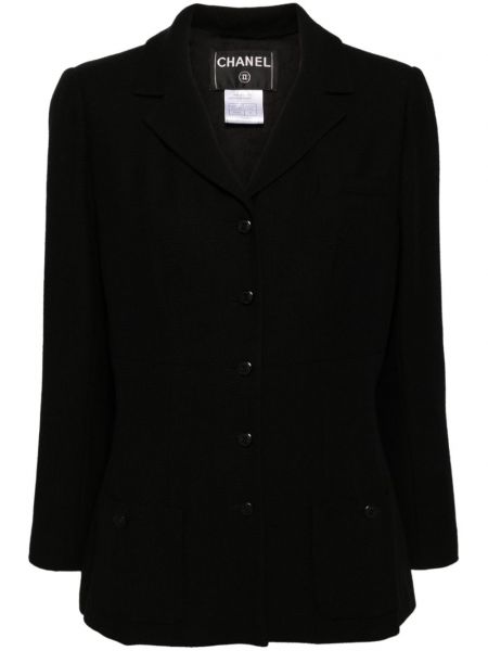 Lange jacke mit geknöpfter Chanel Pre-owned schwarz