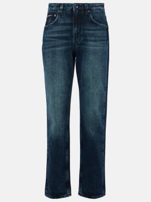 Straight fit džíny s vysokým pasem Dolce&gabbana modré