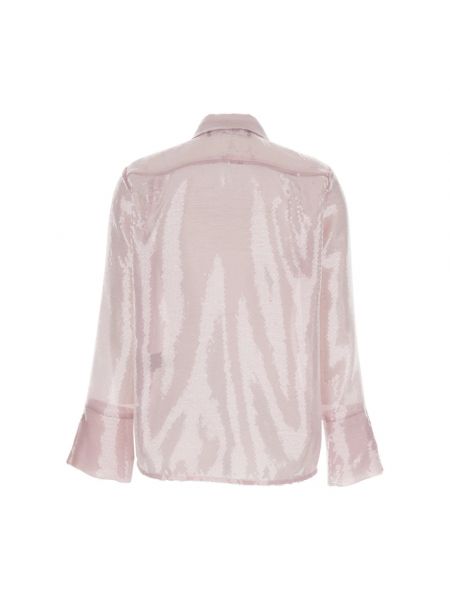 Camisa con lentejuelas transparente Federica Tosi rosa