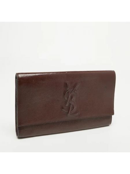 Kopertówka skórzana Yves Saint Laurent Vintage brązowa
