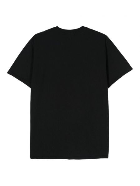 Bavlněné tričko Stussy černé