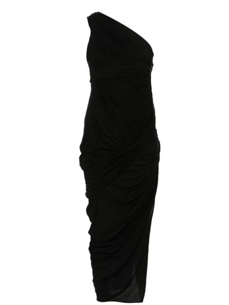 Вечерна рокля с драперии Rick Owens черно
