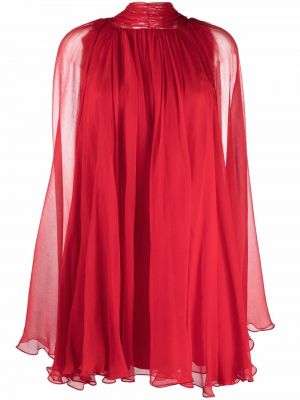 Копринена мини рокля Manuri червено