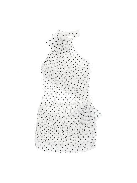 Sukienka mini w grochy Alessandra Rich biała