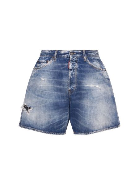 Bomuld denimshorts Dsquared2 blå