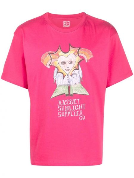 T-shirt con stampa Paccbet rosa