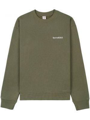 Sweatshirt mit stickerei Sporty & Rich grün