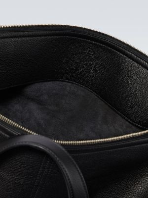 Usnjena potovalna torba Gucci črna