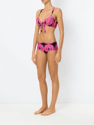 Bikini con estampado Amir Slama rosa