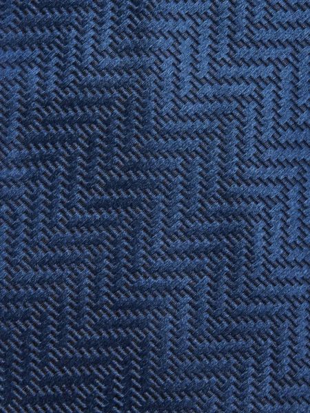 Cravate en soie en jacquard à motif chevrons Tom Ford bleu