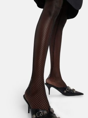Мрежести чорапогащи Balenciaga черно