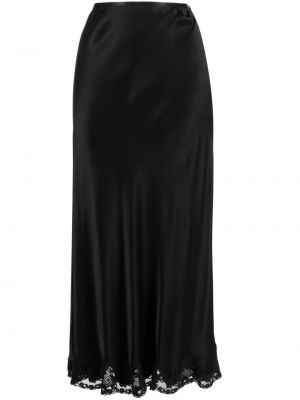 Křišťálové krajkové midi sukně Rixo černé