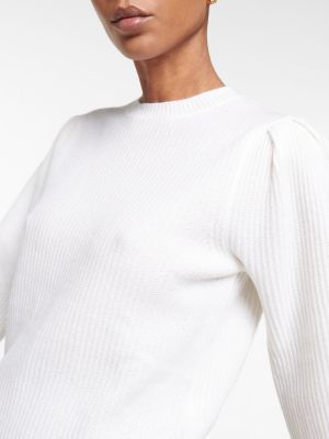 Pull en cachemire Jardin Des Orangers blanc