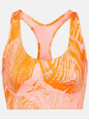 Raštuotas sportinė liemenėlė Adidas By Stella Mccartney oranžinė