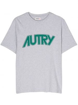 Тениска с принт Autry сиво