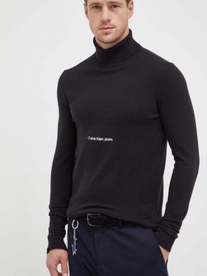Czarny sweter bawełniany Calvin Klein Jeans