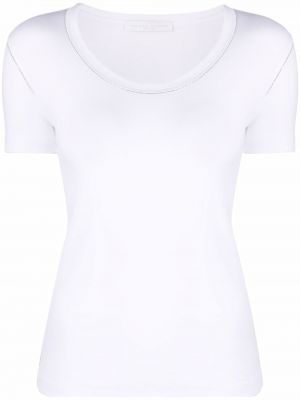 T-shirt con scollo profondo Fabiana Filippi bianco