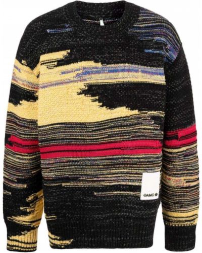 Jersey de punto de tela jersey con estampado abstracto Oamc negro