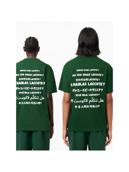 Camiseta de algodón Lacoste verde