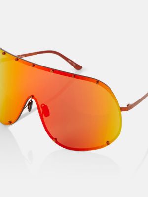 Okulary przeciwsłoneczne bez obcasa Rick Owens pomarańczowe