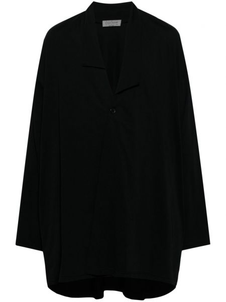 Asimetrična bombažna jakna Yohji Yamamoto črna