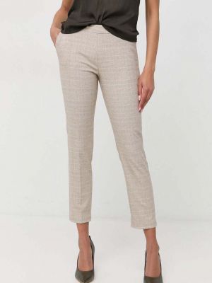 Morgan pantaloni femei, a , mulata, medium waist - Bej