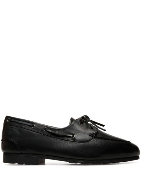 Læder loafers Bally sort