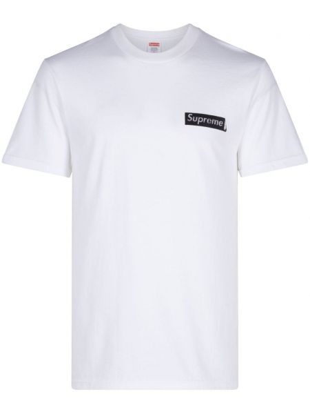 Памучна тениска Supreme бяло