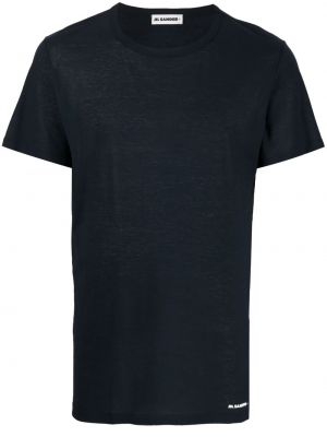 Figurbetonte t-shirt mit rundem ausschnitt Jil Sander blau