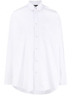Koszula bawełniana w paski z nadrukiem Balenciaga