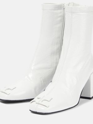 Кожени обувки до глезена от изкуствена кожа Courrã¨ges бяло