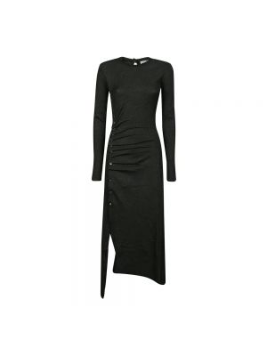 Sukienka midi asymetryczna Paco Rabanne czarna