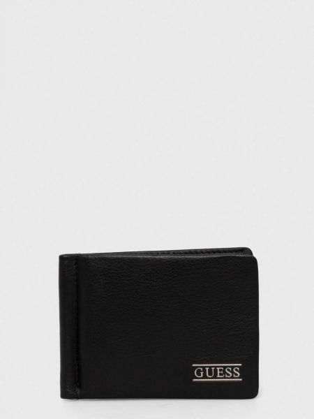 Usnjena denarnica Guess črna
